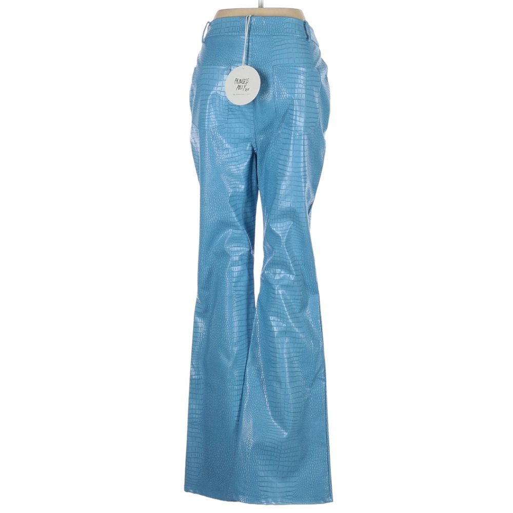 Princess Polly Blue Faux Leather Pants - Size US 4 - Picture 2 of 4